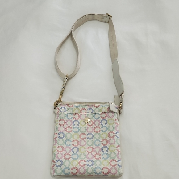 Coach Handbags - Coach Pastel Logo Crossbody Bag